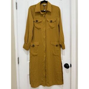 Moon River Long Sleeve Shirt Midi Dress Size Small NWOT Fall Color a
